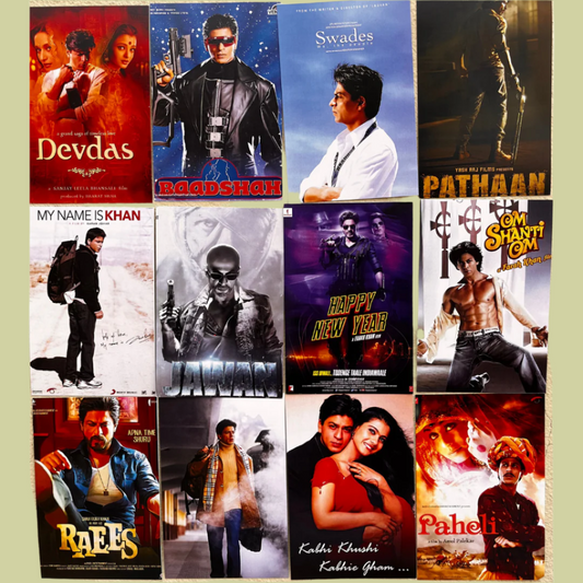 Shah Rukh Khan ALL movie posters (pack of 72)