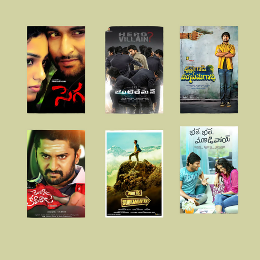 Nani ALL movie posters | (pack of 30 posters) | Natural Star Nani