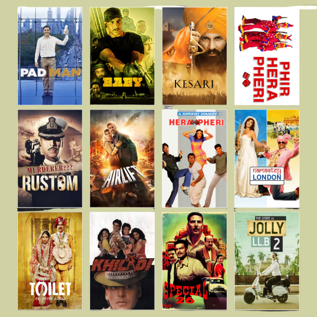 Akshay Kumar ALL movie posters | Pack of 48 posters