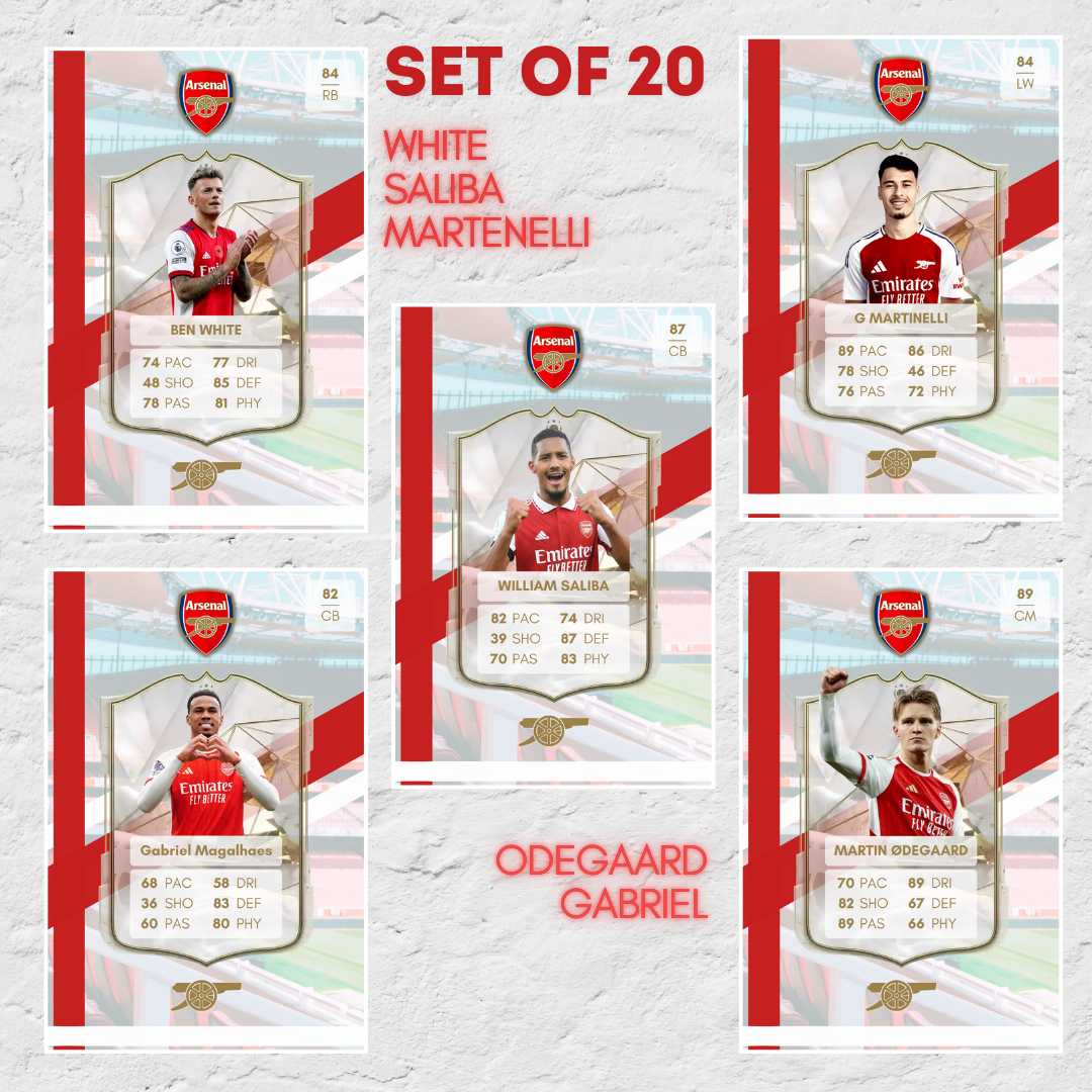 Arsenal Posters (ALL Time Best Collection) [Pack of 20 Arsenal Poster Cards] {Available in 4 Sizes}