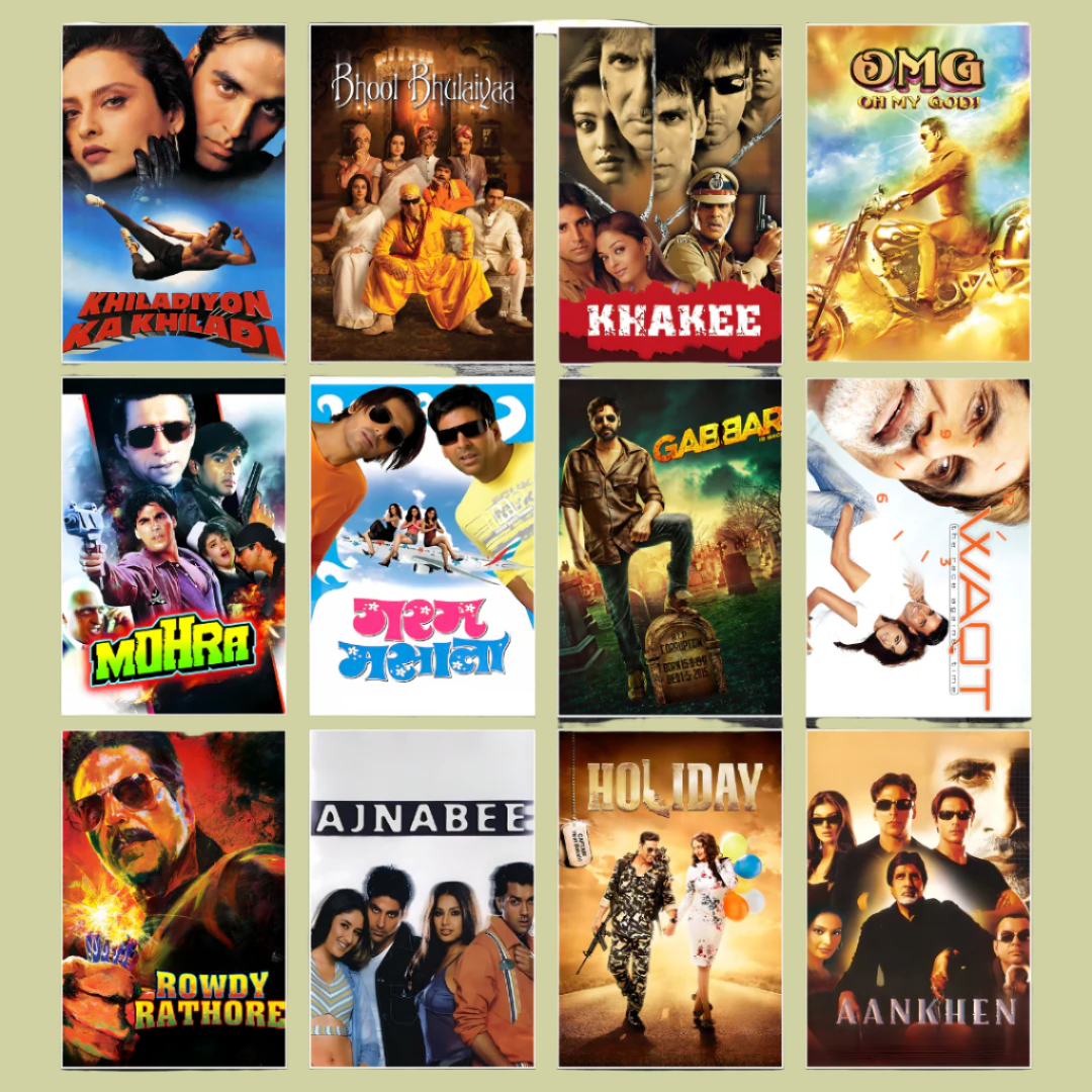 Akshay Kumar ALL movie posters | Pack of 48 posters