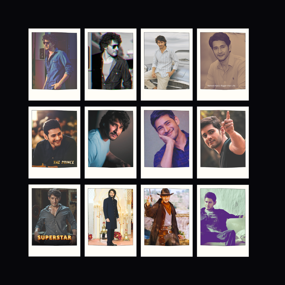 Mahesh Babu MINI Poster Cards (pack of 12 Super STAR posters for four phone/ fridge) [2x3 inch]