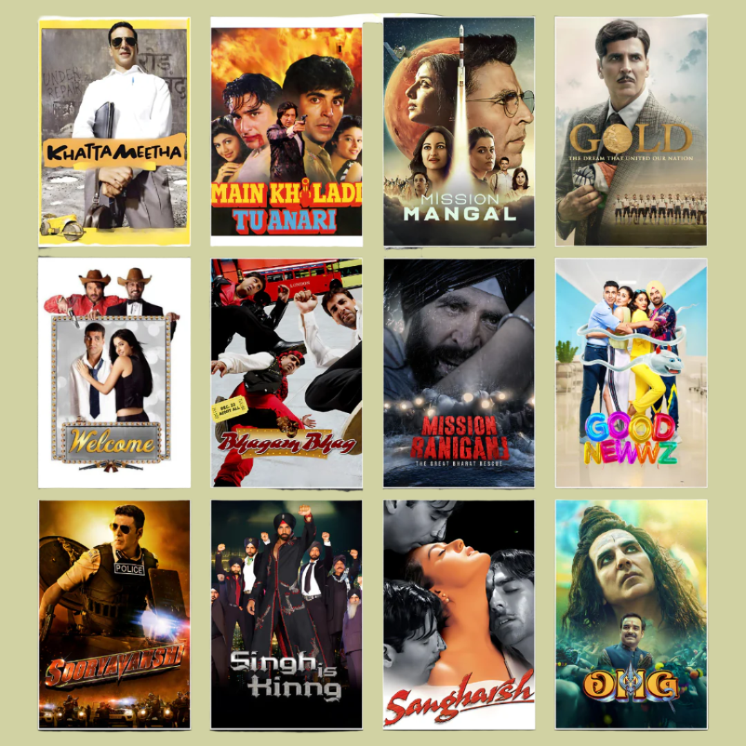 Akshay Kumar ALL movie posters | Pack of 48 posters