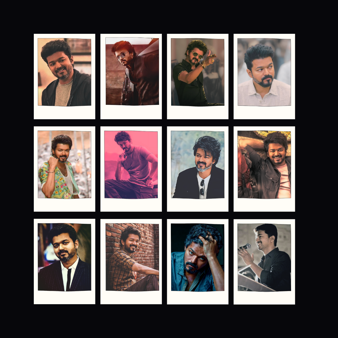 Vijay Thalapathy MINI poster cards for phone/ desk/ fridge (pack of 12) (2 x 3 inch)