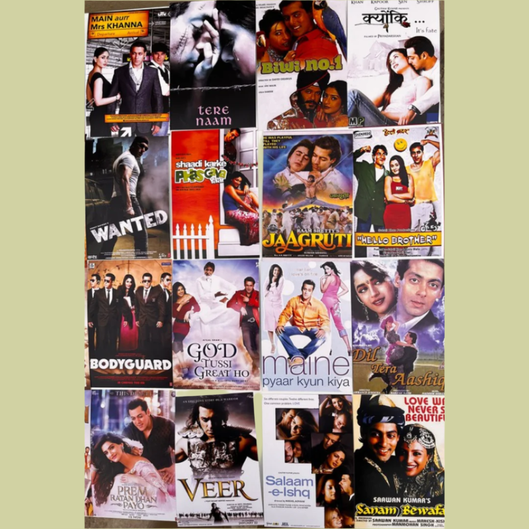 Salman Khan ALL movie posters (pack of 80)