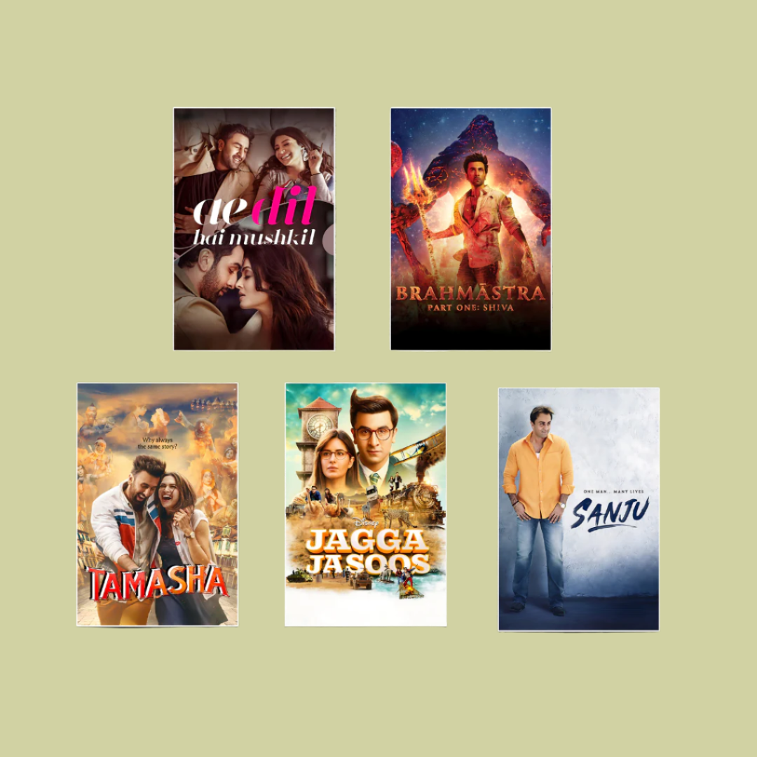 Ranbir Kapoor ALL movie posters | Pack of 27 movie posters