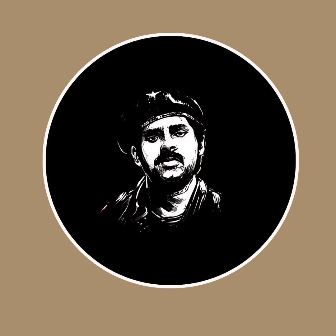 Pawan Kalyan Car Sticker (Che Guera Style) | 3x3 inch PSPK car sticker