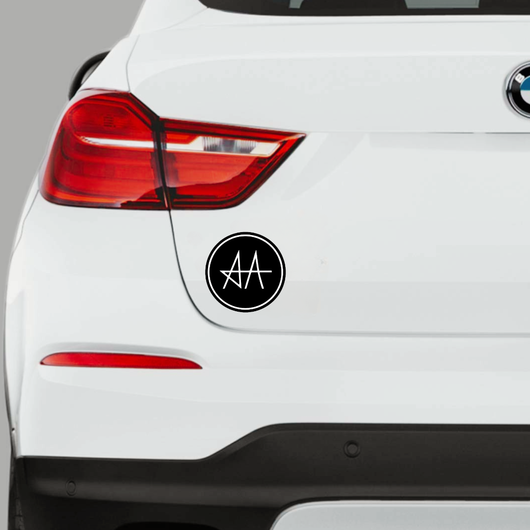 Allu Arjun Car Sticker | AA Car Sticker (3X3 inch) | Icon STAR Allu Arjun