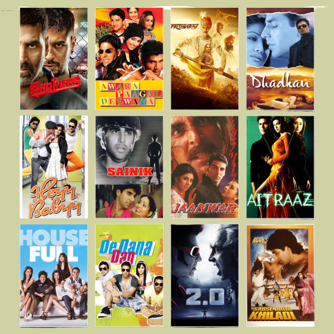 Akshay Kumar ALL movie posters | Pack of 48 posters