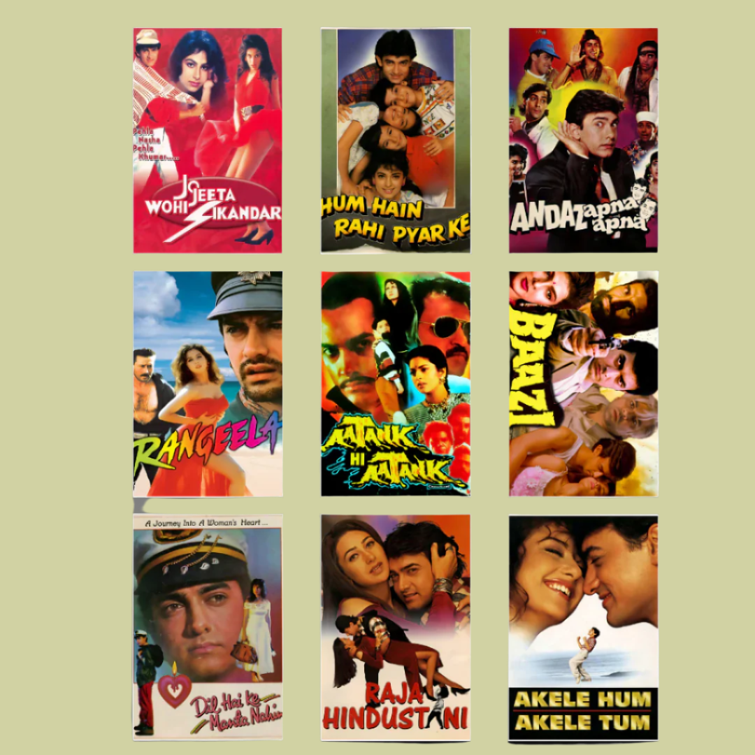 Aamir Khan ALL Movie Posters | Pack of 45 movie posters