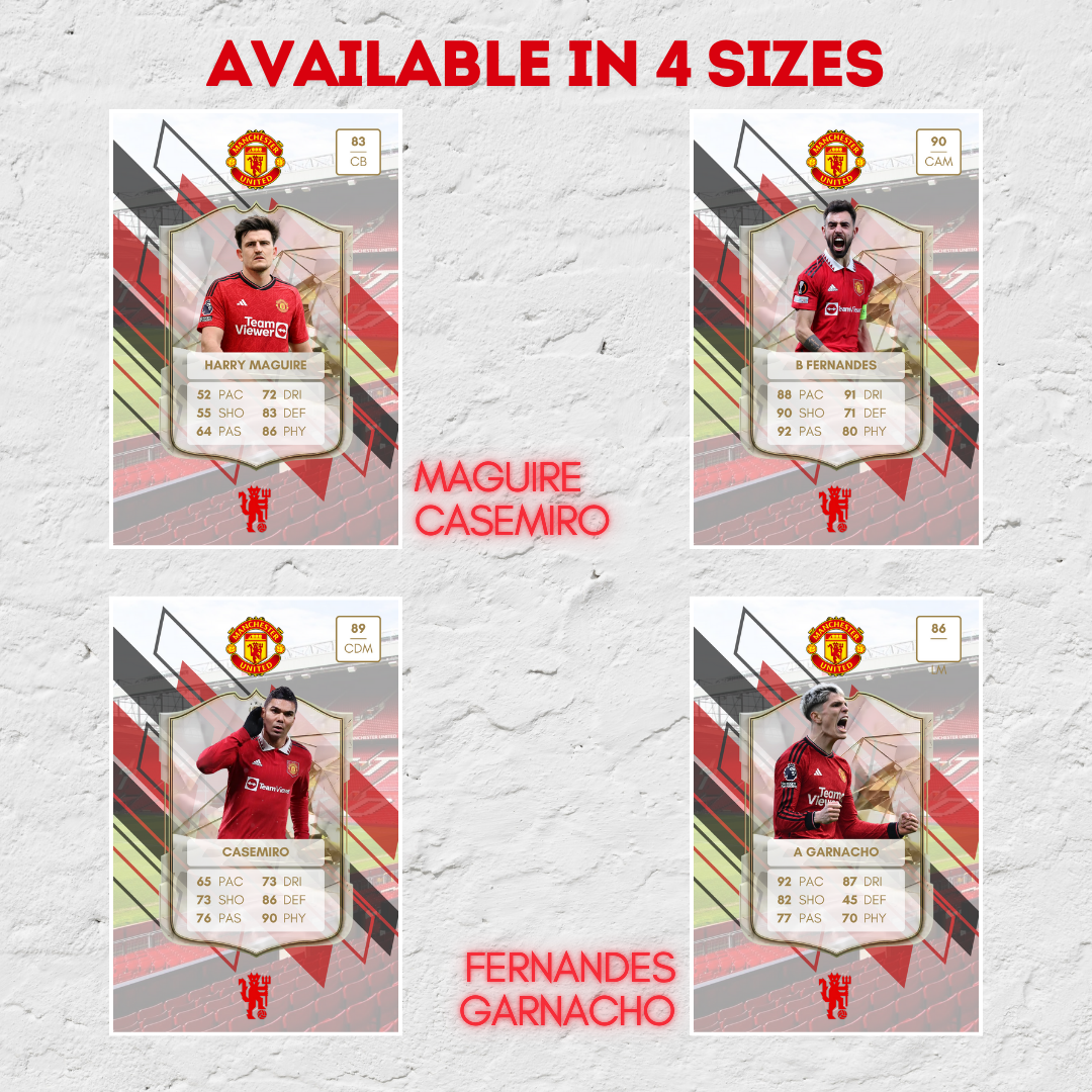 Manchester United Posters (ALL Time Best Collection) [Pack of 22 Man United Posters] {Available in 4 sizes}