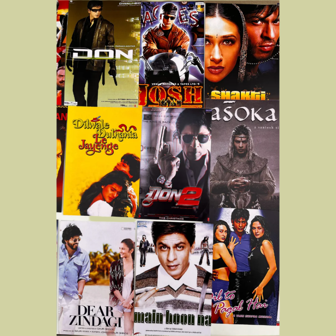 Shah Rukh Khan ALL movie posters (pack of 72)