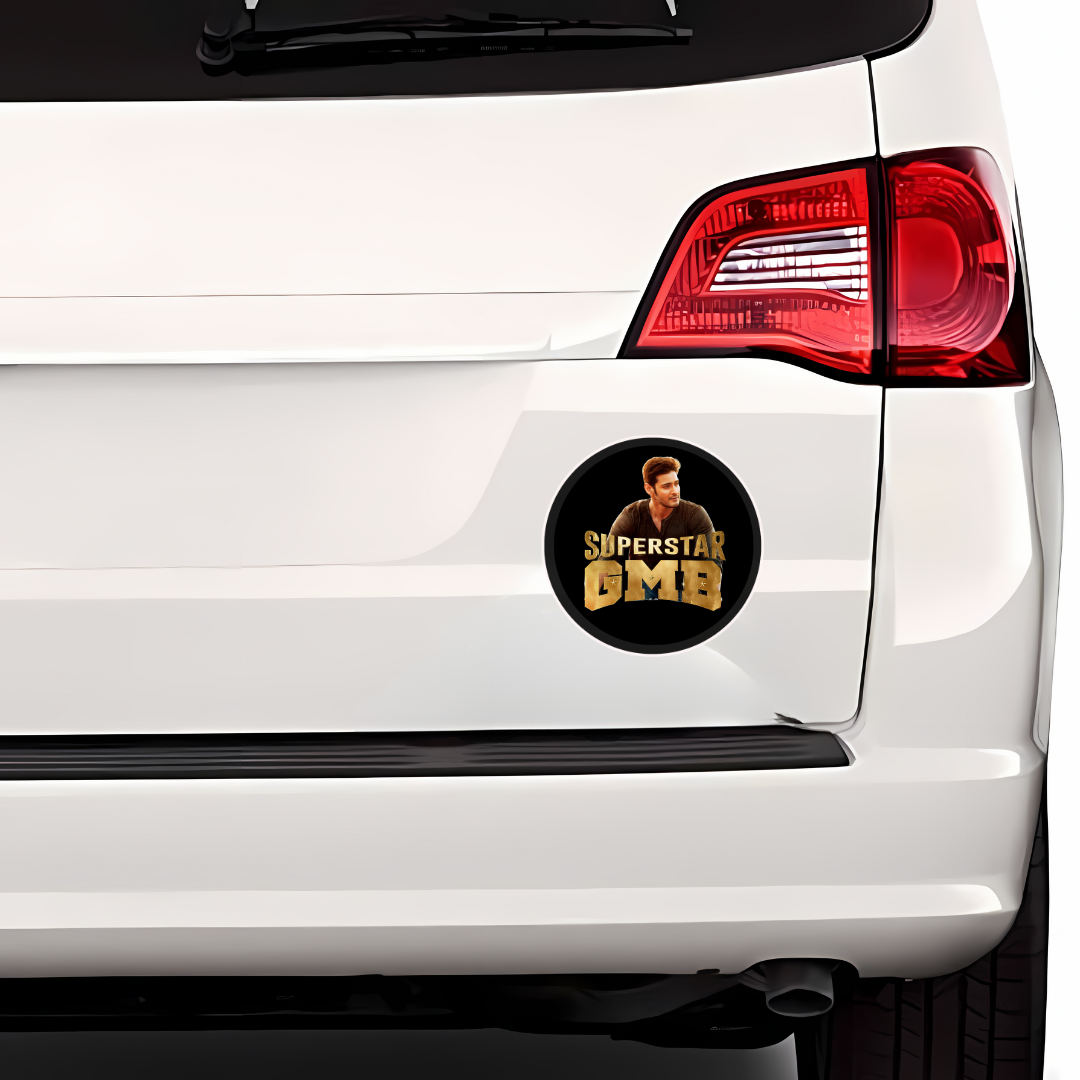 Mahesh Babu Car Sticker for FANS | (3x3 inch) Super STAR Mahesh Babu Car Sticker