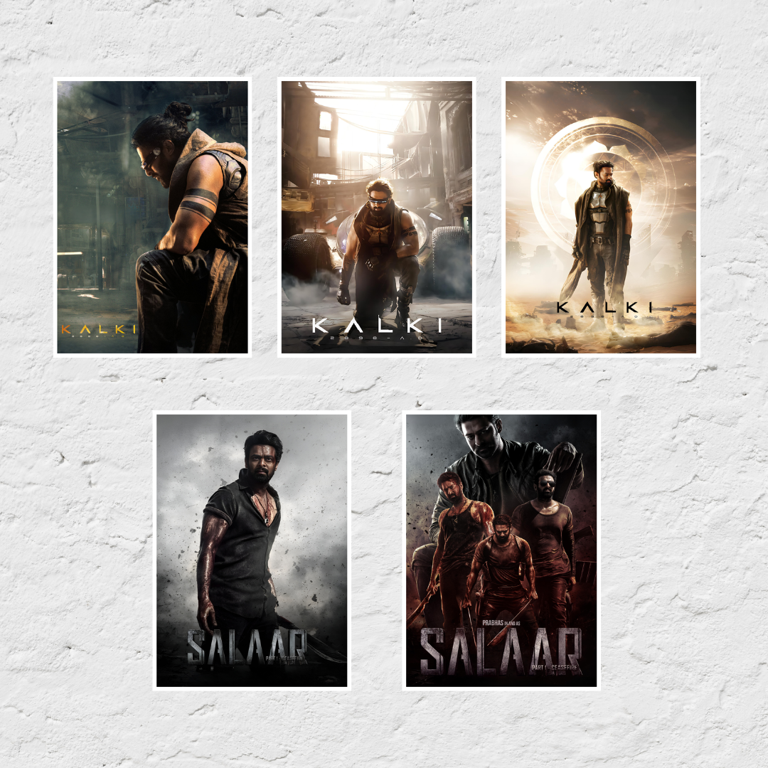 Prabhas ALL Movie Posters (Pack of 28 Darling STAR Prabhas posters) | Available in 3 sizes