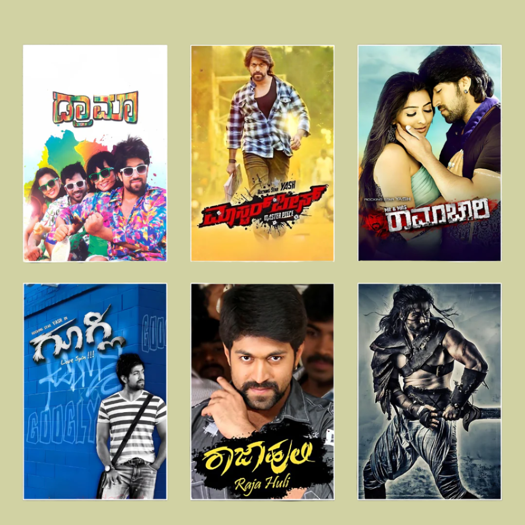 Yash ALL movie posters | Pack of 35 ROCKING STAR posters