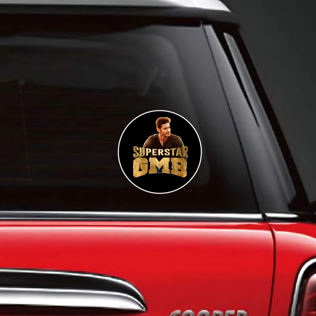 Mahesh Babu Car Sticker for FANS | (3x3 inch) Super STAR Mahesh Babu Car Sticker