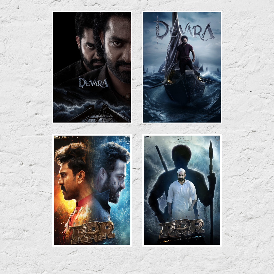 Jr NTR ALL Movie Posters (Pack of 34 Jr NTR Movie Posters) Available in 3 sizes