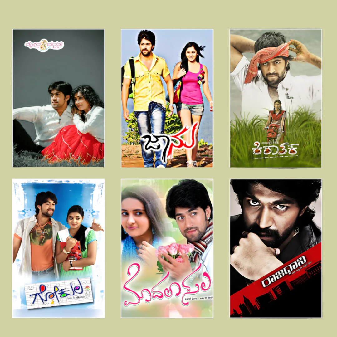 Yash ALL movie posters | Pack of 35 ROCKING STAR posters