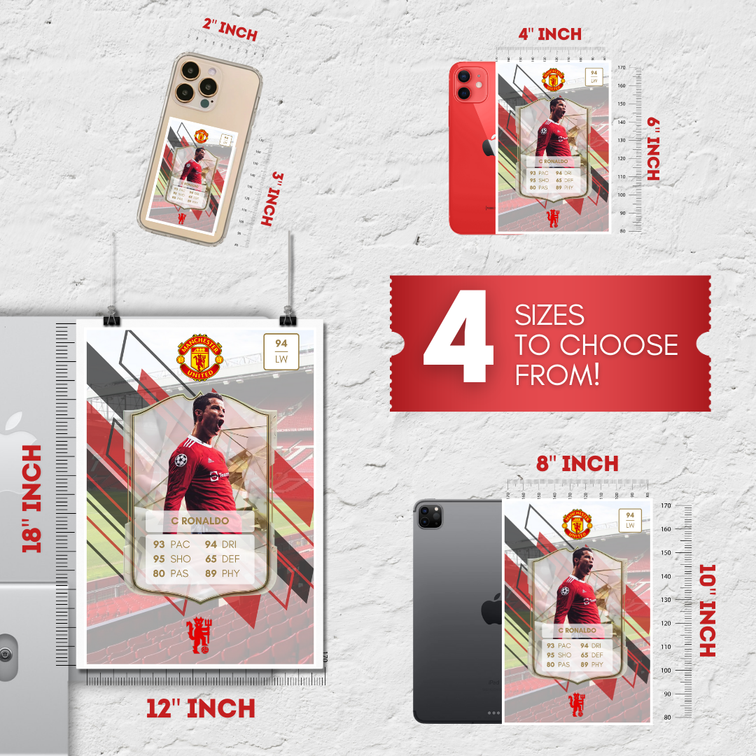 Manchester United Posters (ALL Time Best Collection) [Pack of 22 Man United Posters] {Available in 4 sizes}