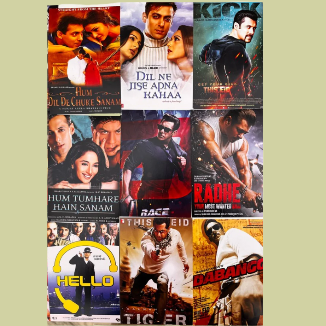 Salman Khan ALL movie posters (pack of 80)