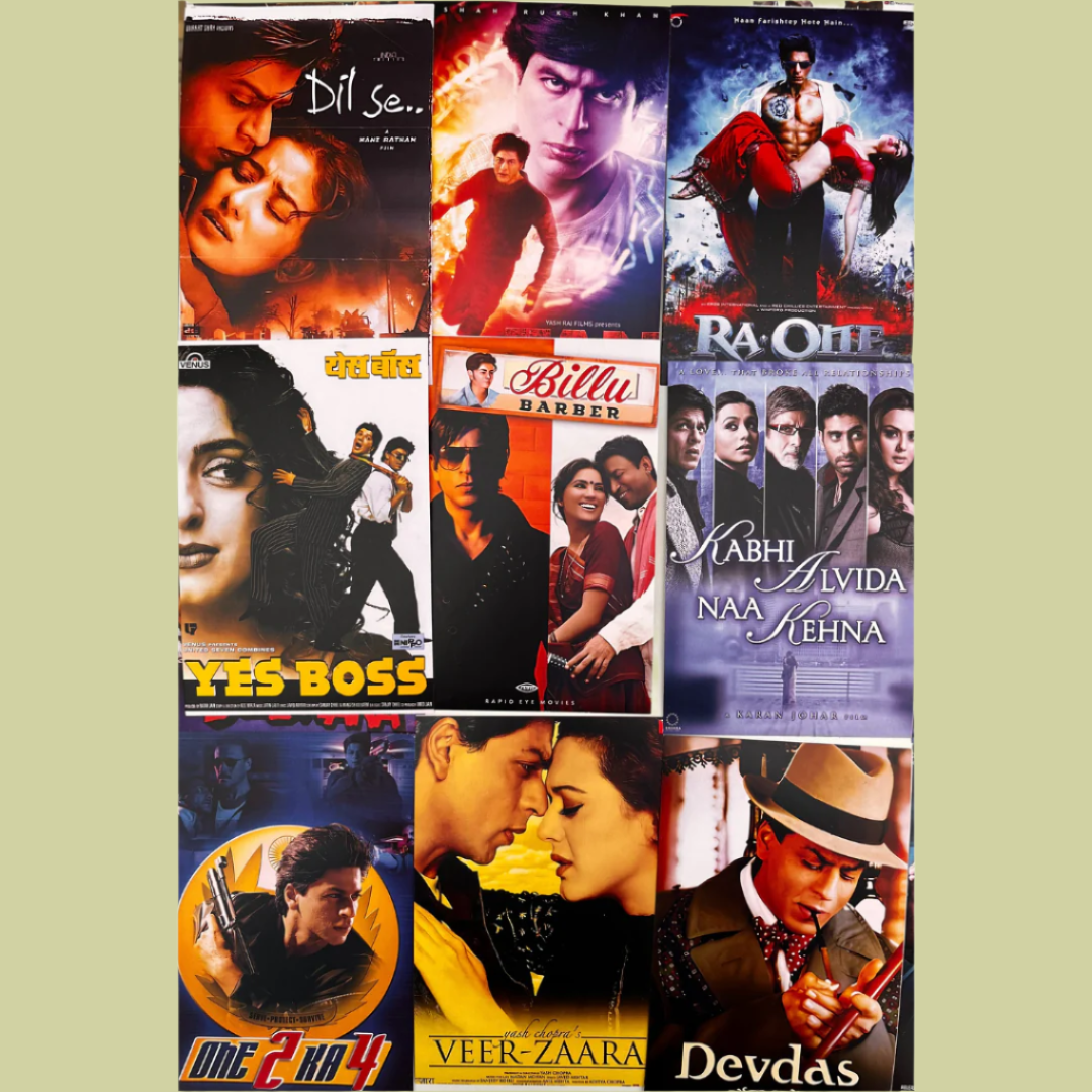 Shah Rukh Khan ALL movie posters (pack of 72)